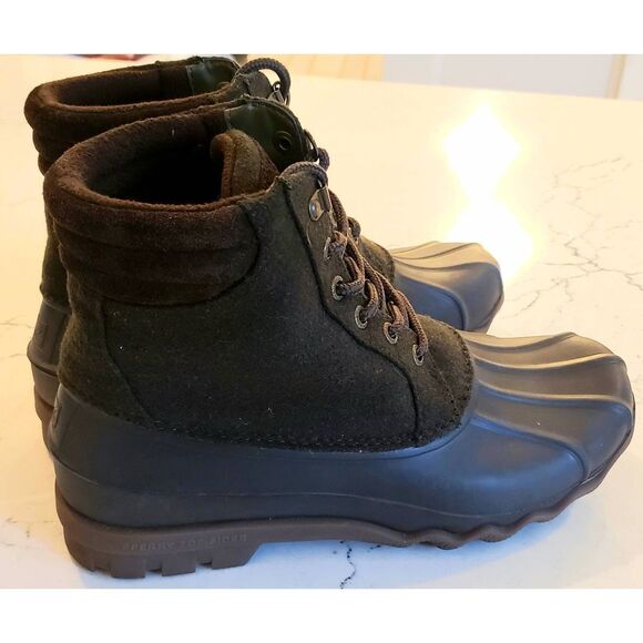 SPERRY MENS AVENUE OLIVE DUCK BOOT NWOB  SIZE US 7 - Picture 2 of 10